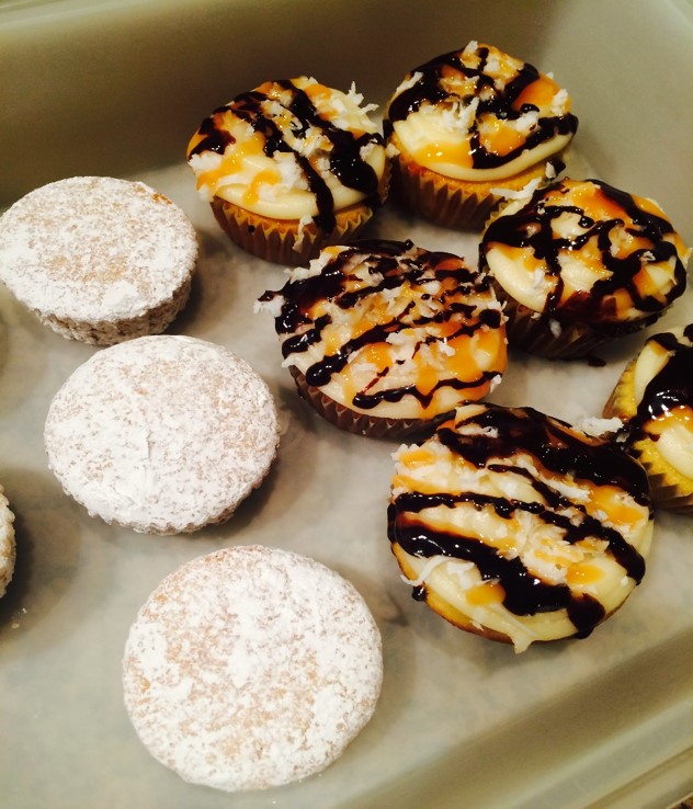 jelly donut and samoa cupcakes
